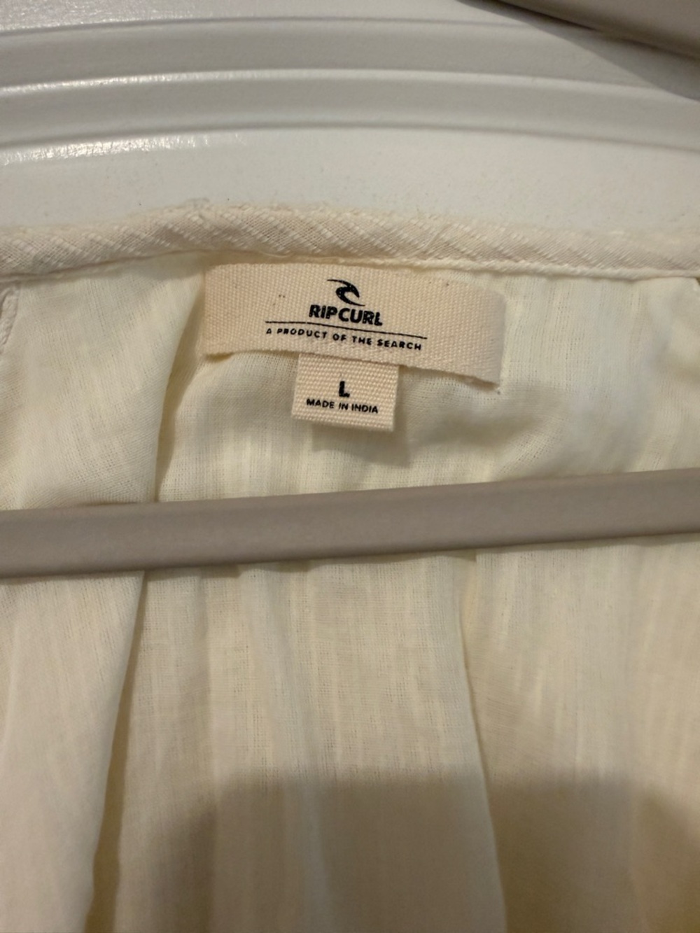 Rip Curl Cream Button-Front Tunic - Picture 2 of 4